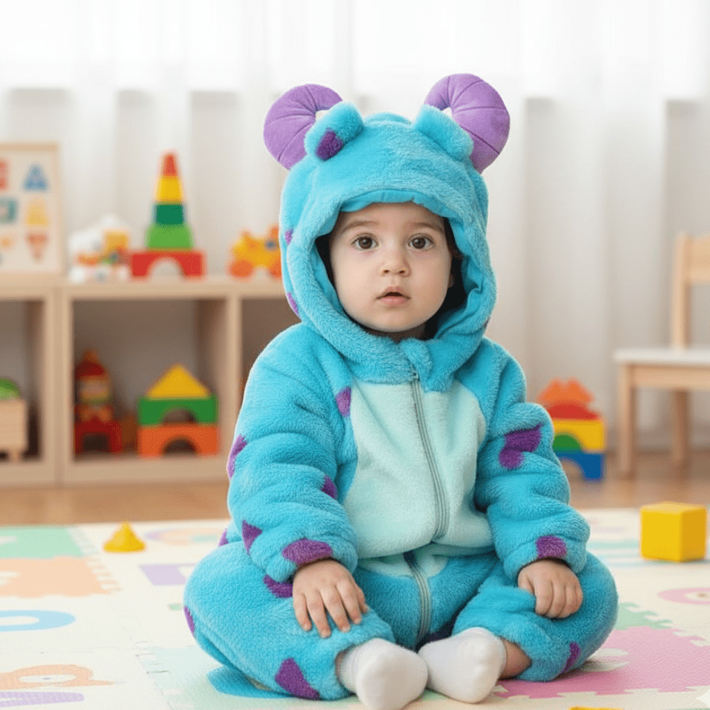 Baby-Strampler mit Tiermotiven – Weicher Komfort mit Reissverschluss