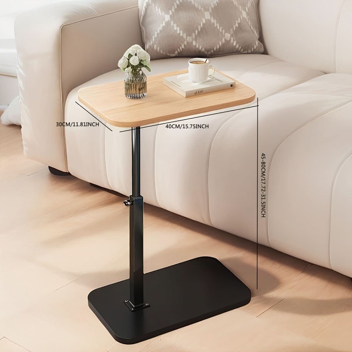Verstellbarer Sofa-Beistelltisch - Multifunktionales Design mit verstellbarer Höhe