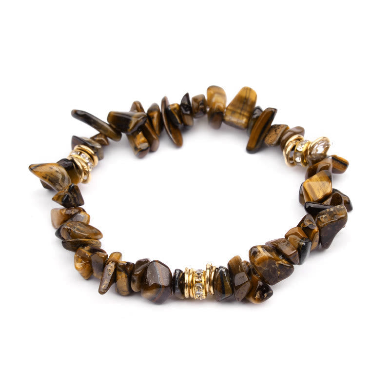 Verstellbares Damen-Mineralkristall-Perlenarmband