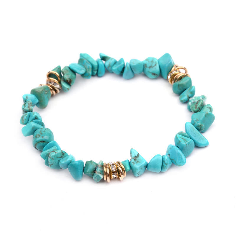 Verstellbares Damen-Mineralkristall-Perlenarmband
