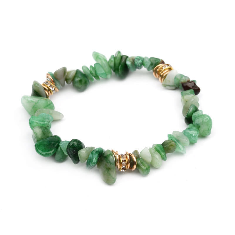 Verstellbares Damen-Mineralkristall-Perlenarmband