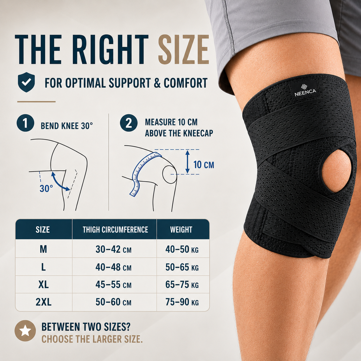 Verstellbare Kniebandage
