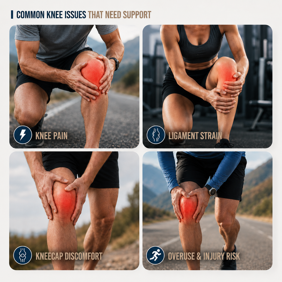 Verstellbare Kniebandage