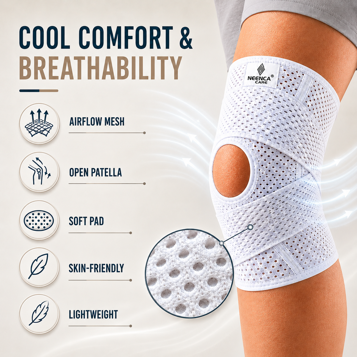 Verstellbare Kniebandage