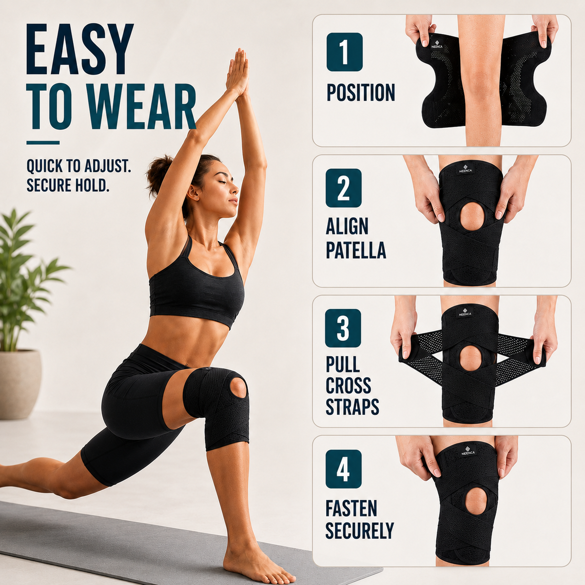 Verstellbare Kniebandage
