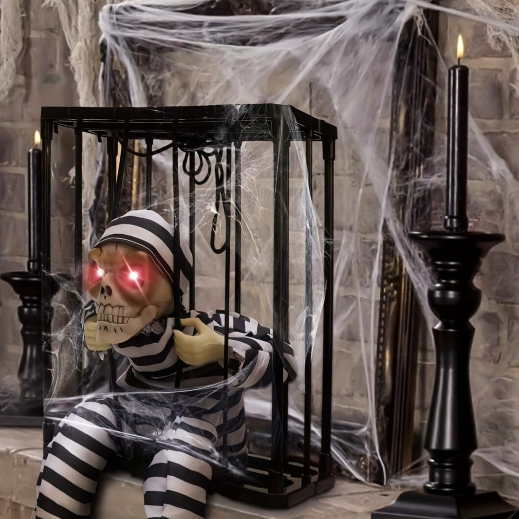 Animiertes heulendes Skelett Halloween-Dekoration - Bewegungsmelder - Gruselige Outdoor-Requisite