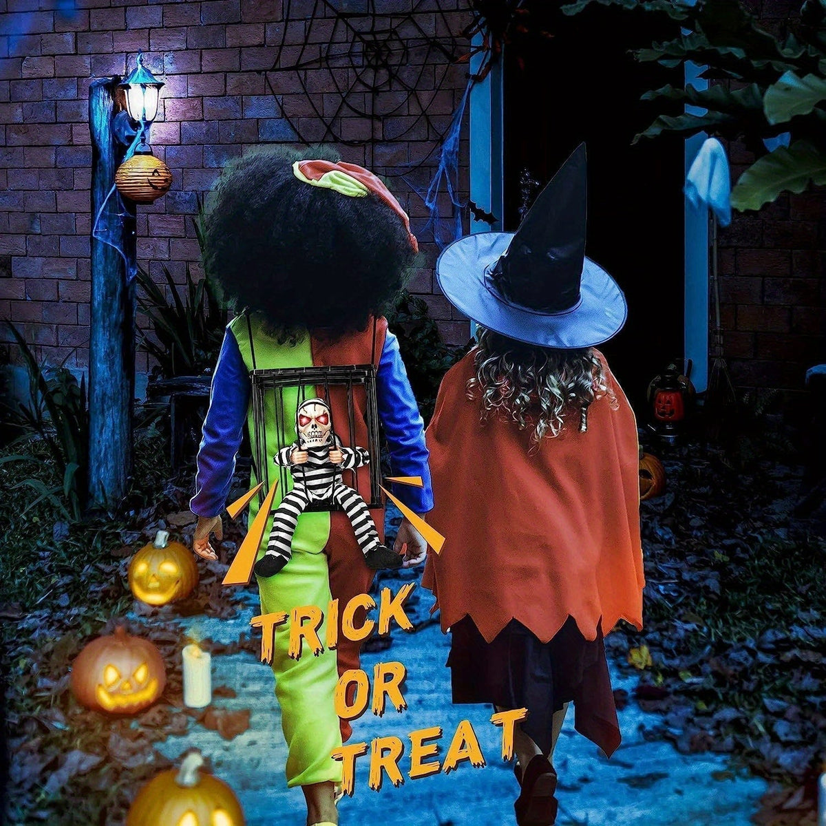 Animiertes heulendes Skelett Halloween-Dekoration - Bewegungsmelder - Gruselige Outdoor-Requisite