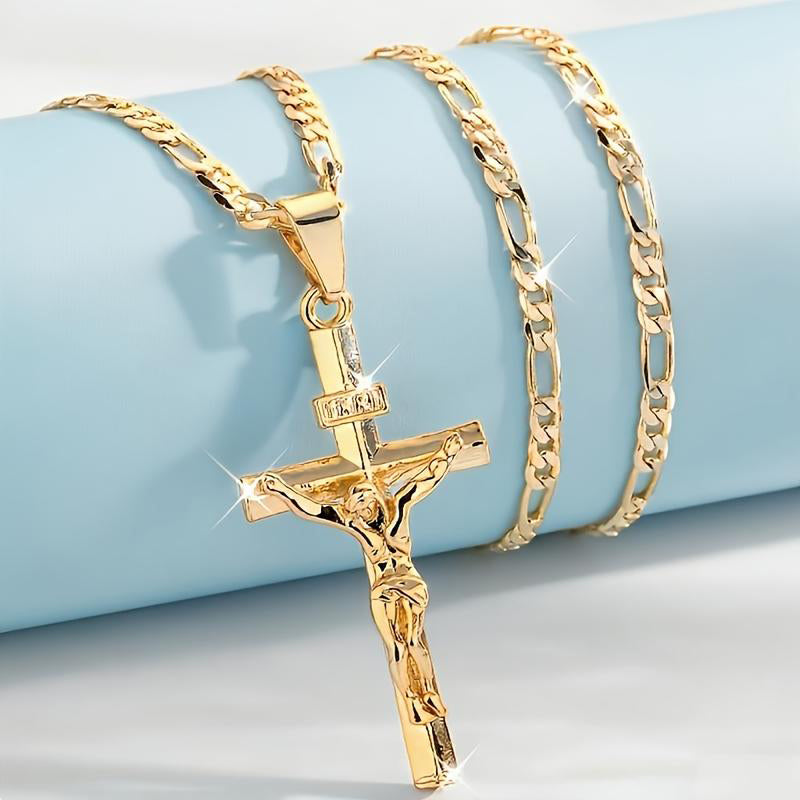 Goldene Halskette mit verstellbarer Figaro-Kette, hypoallergen