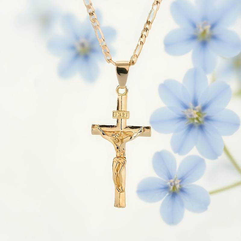Goldene Halskette mit verstellbarer Figaro-Kette, hypoallergen