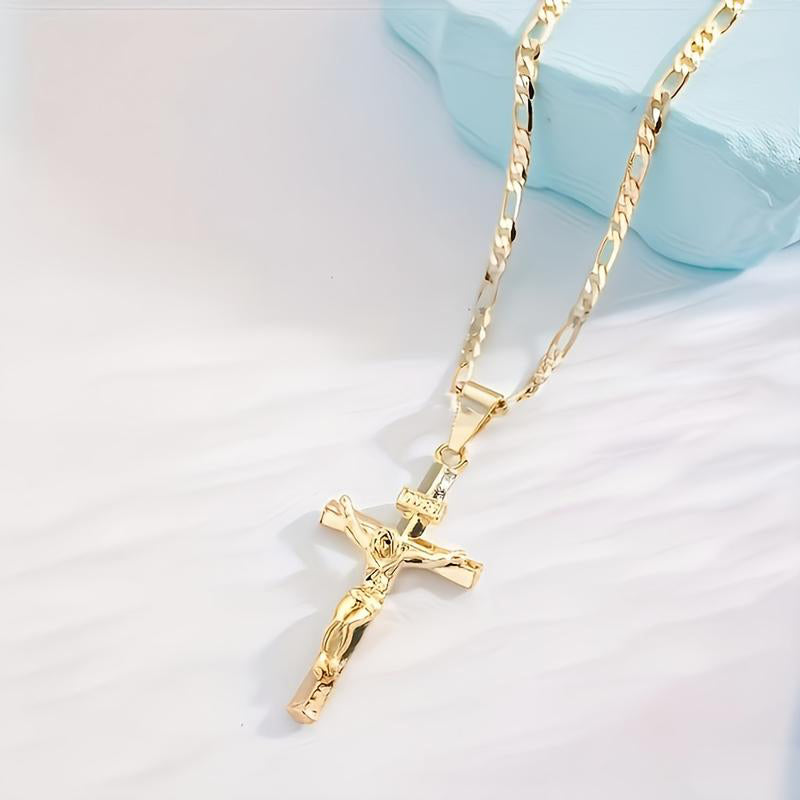 Goldene Halskette mit verstellbarer Figaro-Kette, hypoallergen