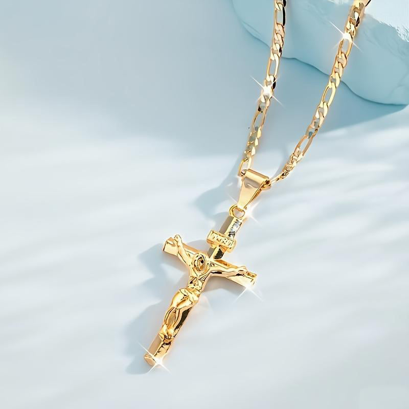 Goldene Halskette mit verstellbarer Figaro-Kette, hypoallergen