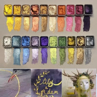 Mineral-Farbpigmente für Aquarell, in 20 Farben