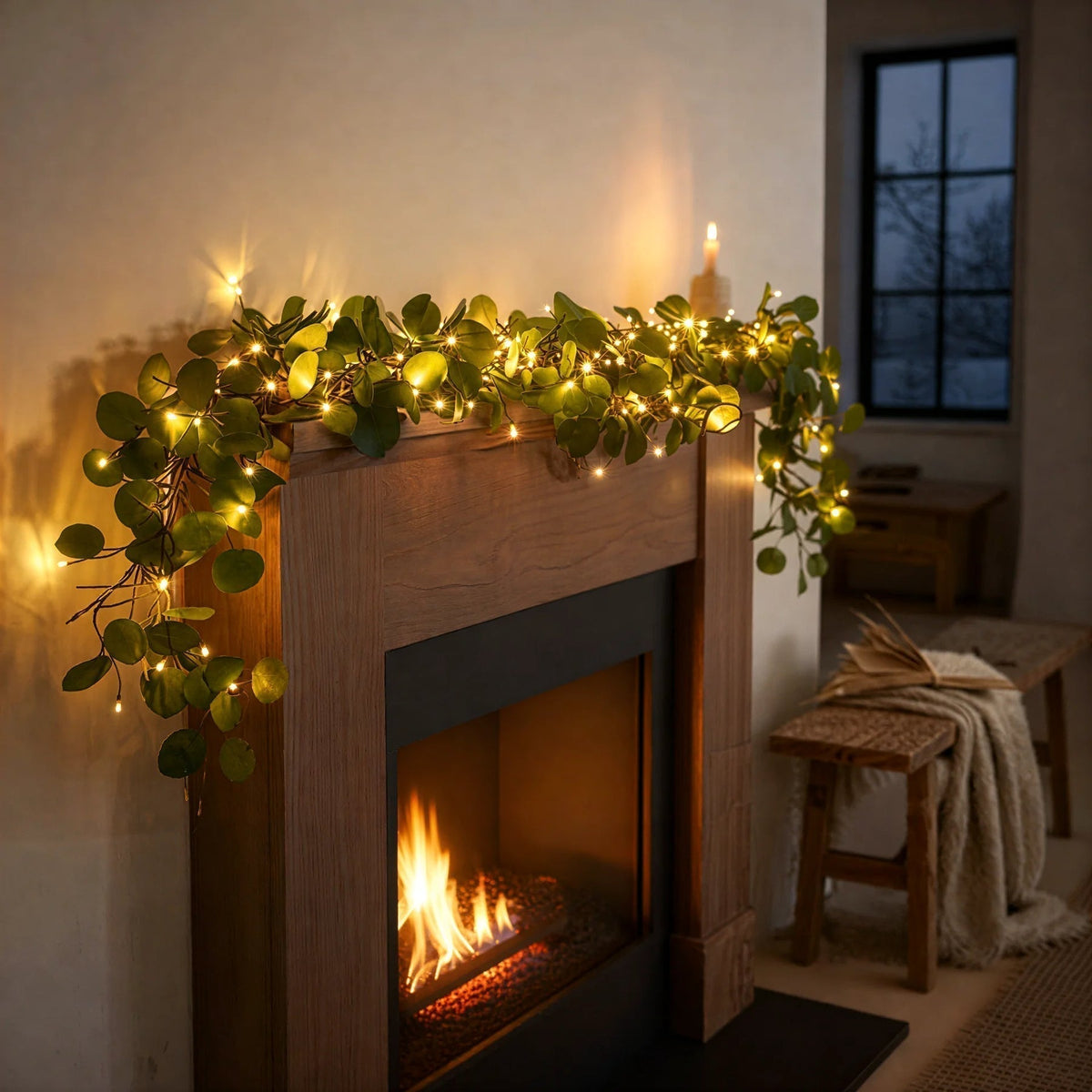 Tischgirlande mit LED-Lichterkette – Stimmungsvolle Tischdekoration