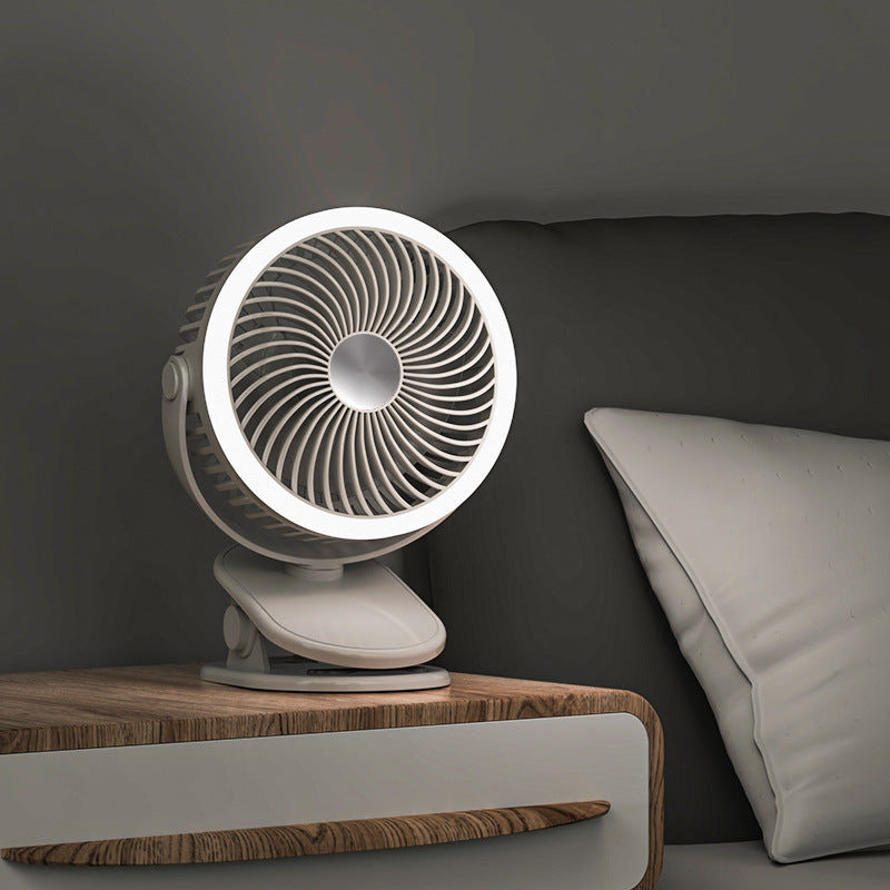 Tischventilator für Frauen mit integrierter LED-Beleuchtung