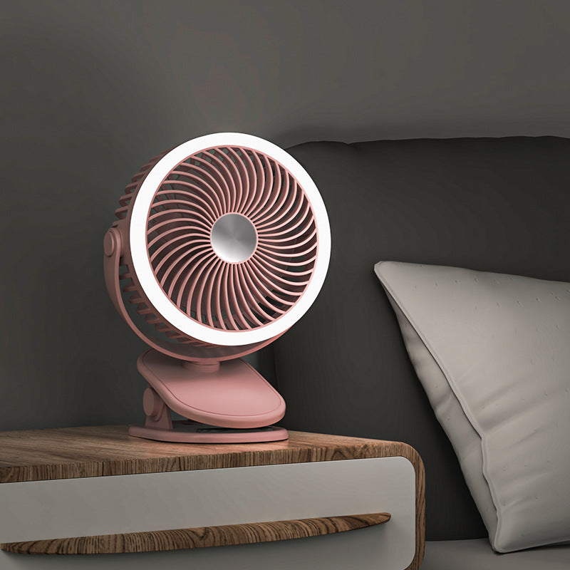 Tischventilator für Frauen mit integrierter LED-Beleuchtung