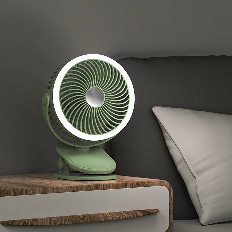Tischventilator für Frauen mit integrierter LED-Beleuchtung