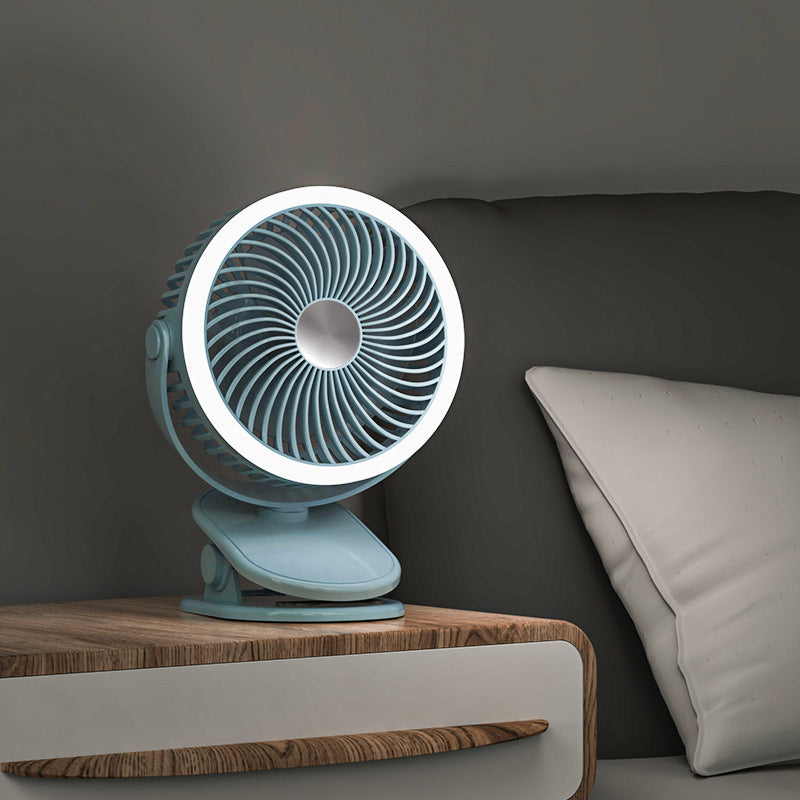 Tischventilator für Frauen mit integrierter LED-Beleuchtung