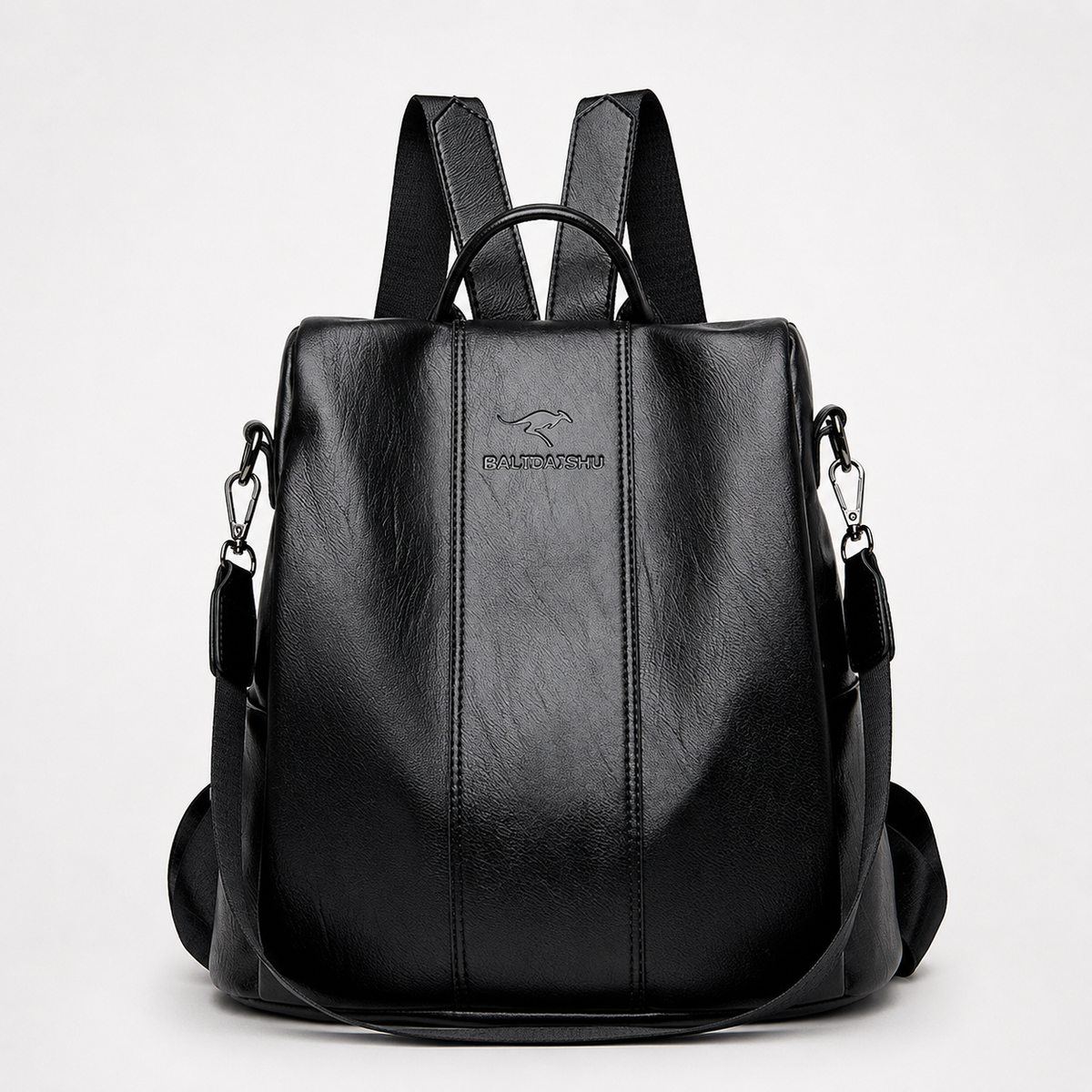 Wandelbarer Damen-Lederrucksack und Schultertasche