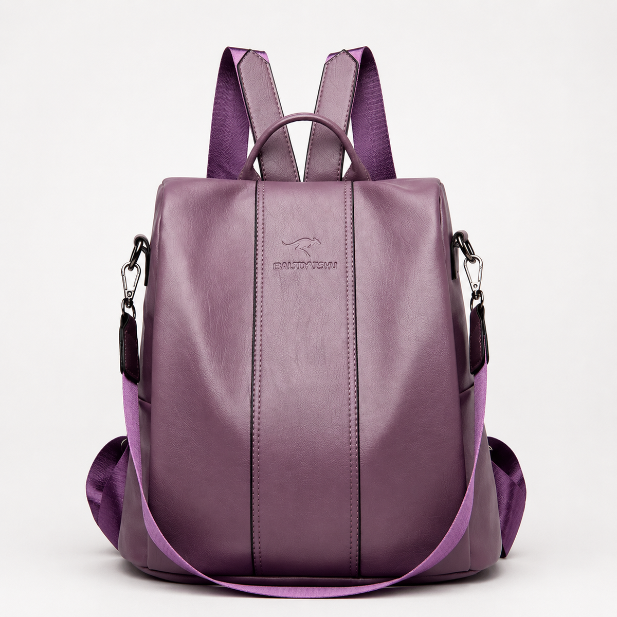 Wandelbarer Damen-Lederrucksack und Schultertasche