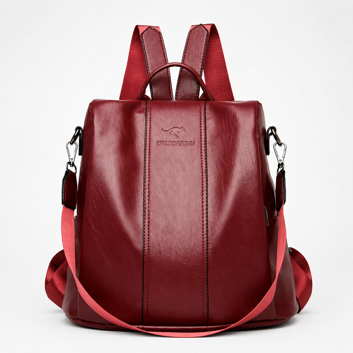 Wandelbarer Damen-Lederrucksack und Schultertasche