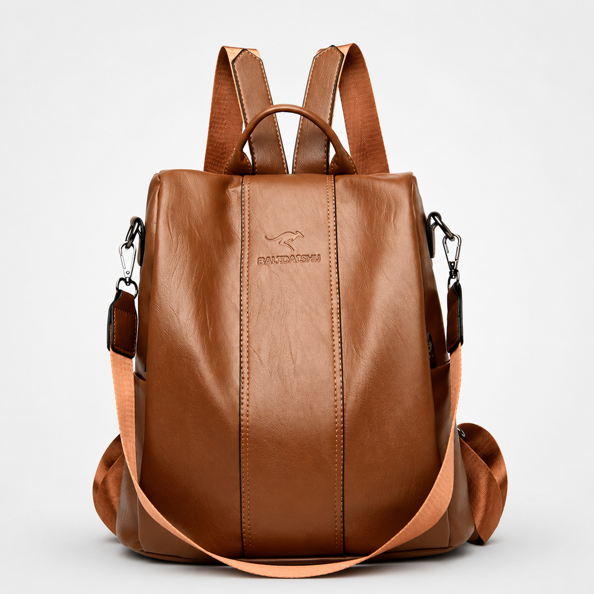 Wandelbarer Damen-Lederrucksack und Schultertasche