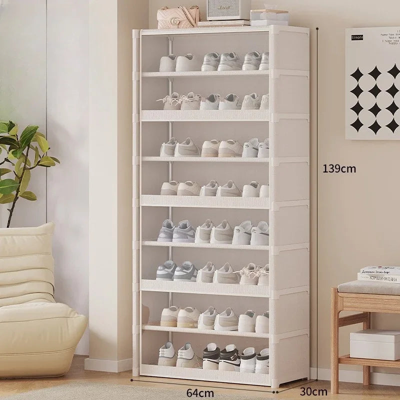 Transparenter, mehrstöckiger Schuhschrank