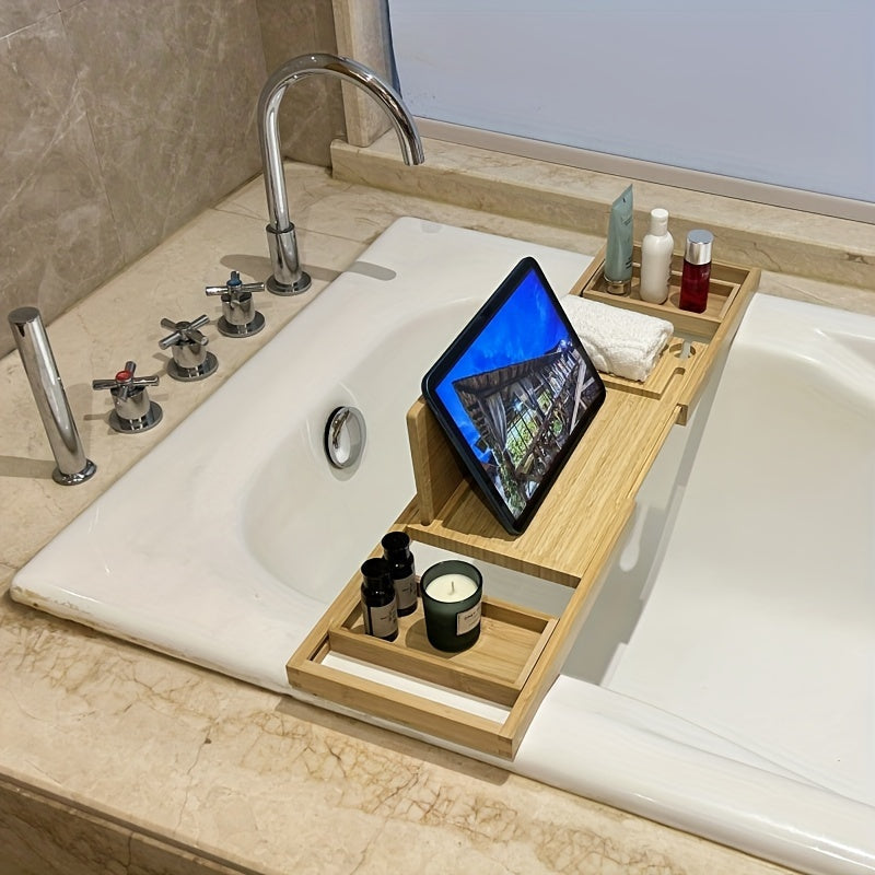 Badewannenablage aus Bambus
