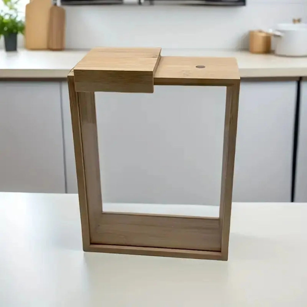 Bambusholz Aufbewahrungsbox für Teigwaren und Getreide mit Schiebedeckel