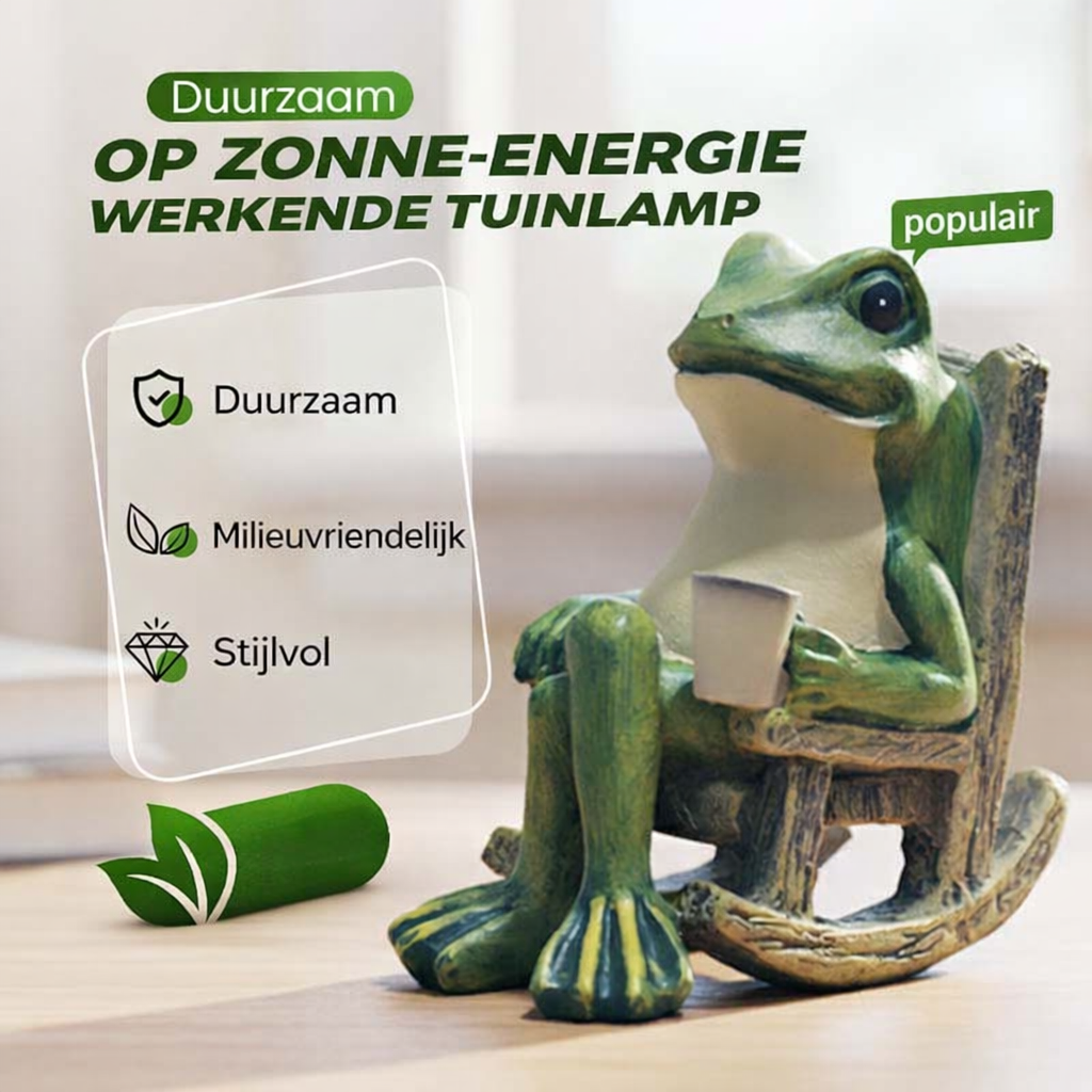 Froschförmige Solar-Garten-LED-Leuchte für Outdoor-Gartenteich-Dekoration