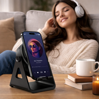 Bluetooth-Lautsprecher und Handyhalterung mit induktivem kabellosem Laden