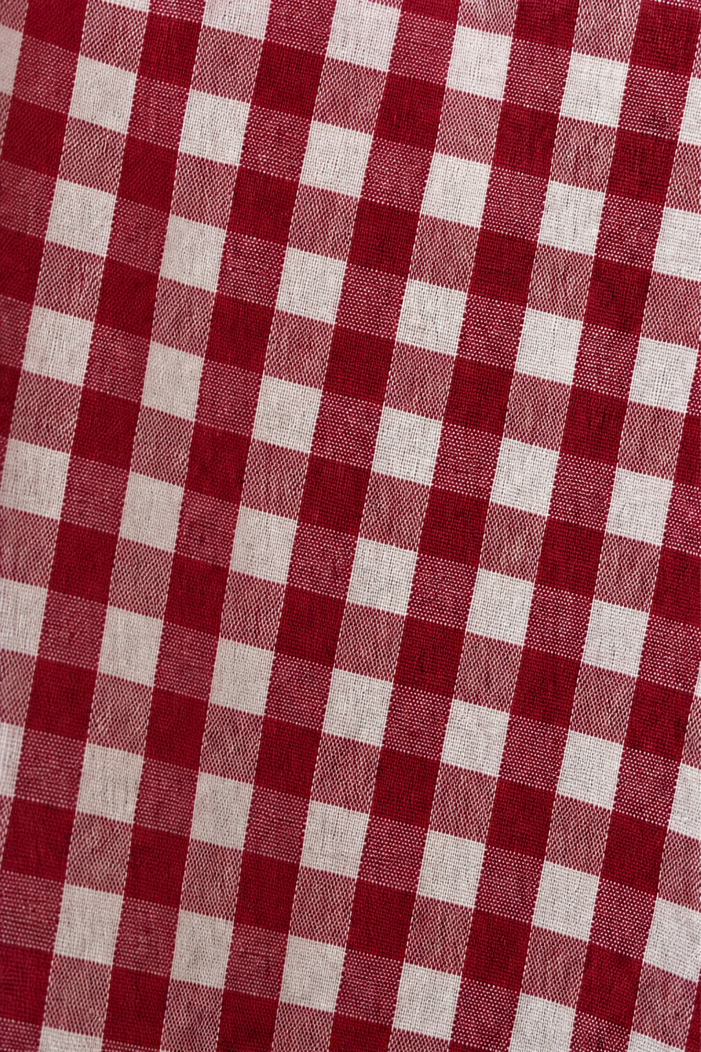Bluse mit Rüschenkragen und Karomuster