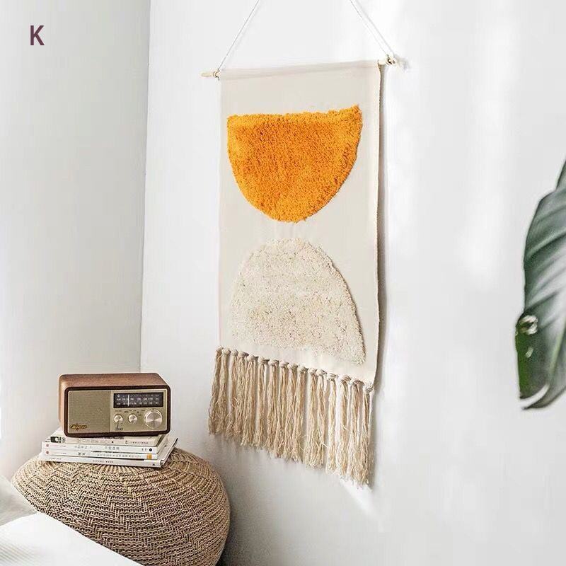 Boho geometrische Wanddekoration mit Fransen