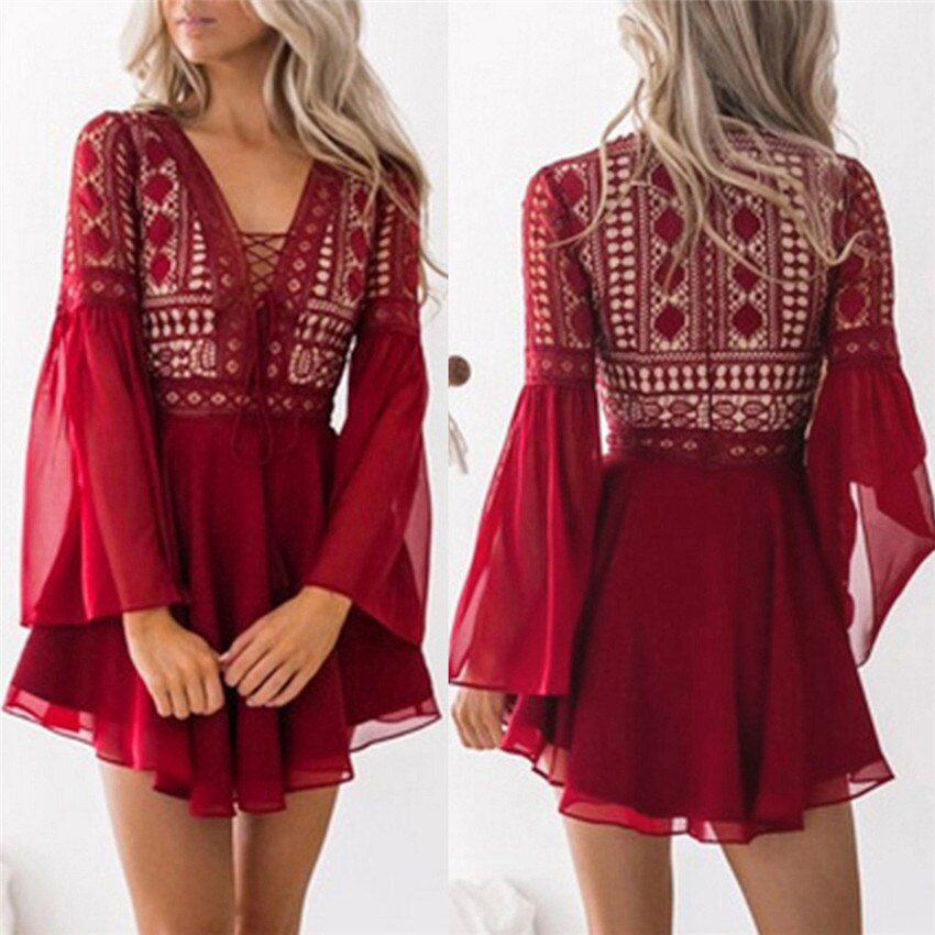 Boho-schickes Spitzenkleid
