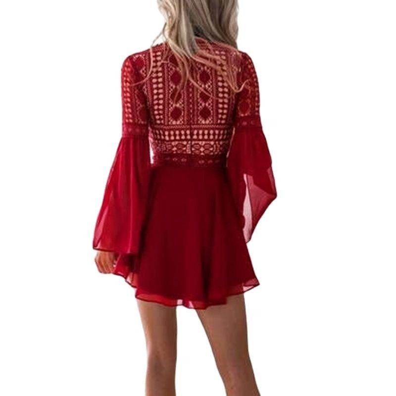 Boho-schickes Spitzenkleid
