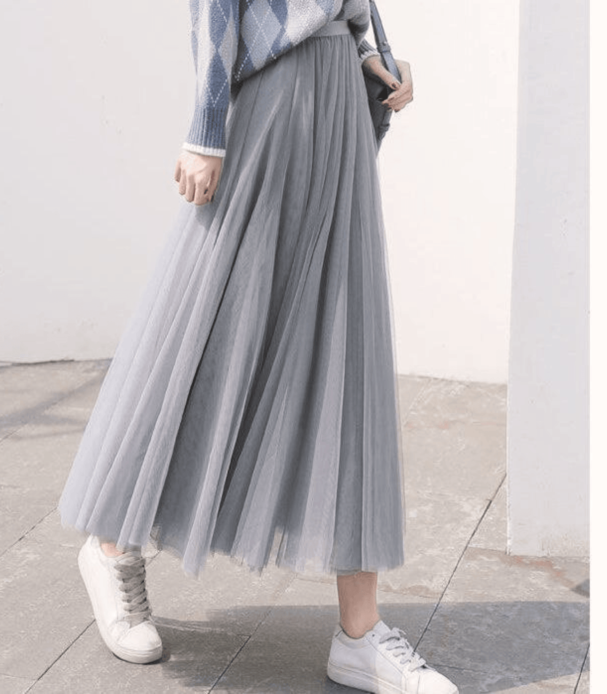 Knöchellanger Damen-Tüllrock – Eleganter, mehrlagiger Netzstoff für jedes Outfit