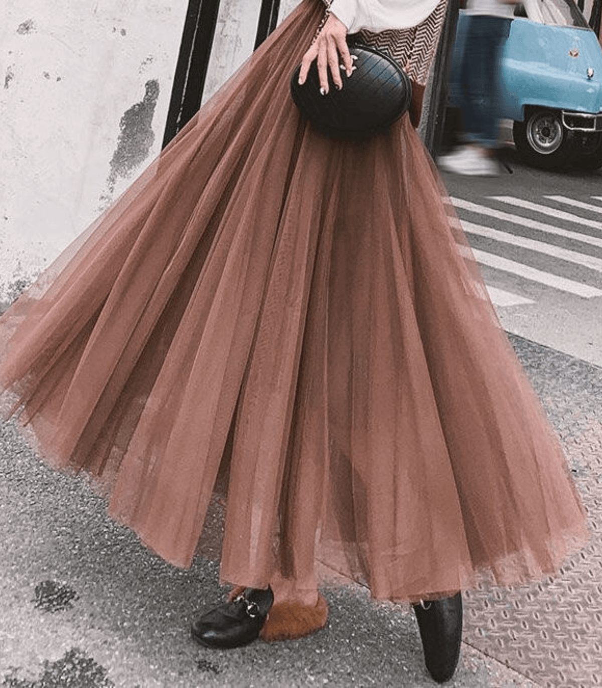 Knöchellanger Damen-Tüllrock – Eleganter, mehrlagiger Netzstoff für jedes Outfit