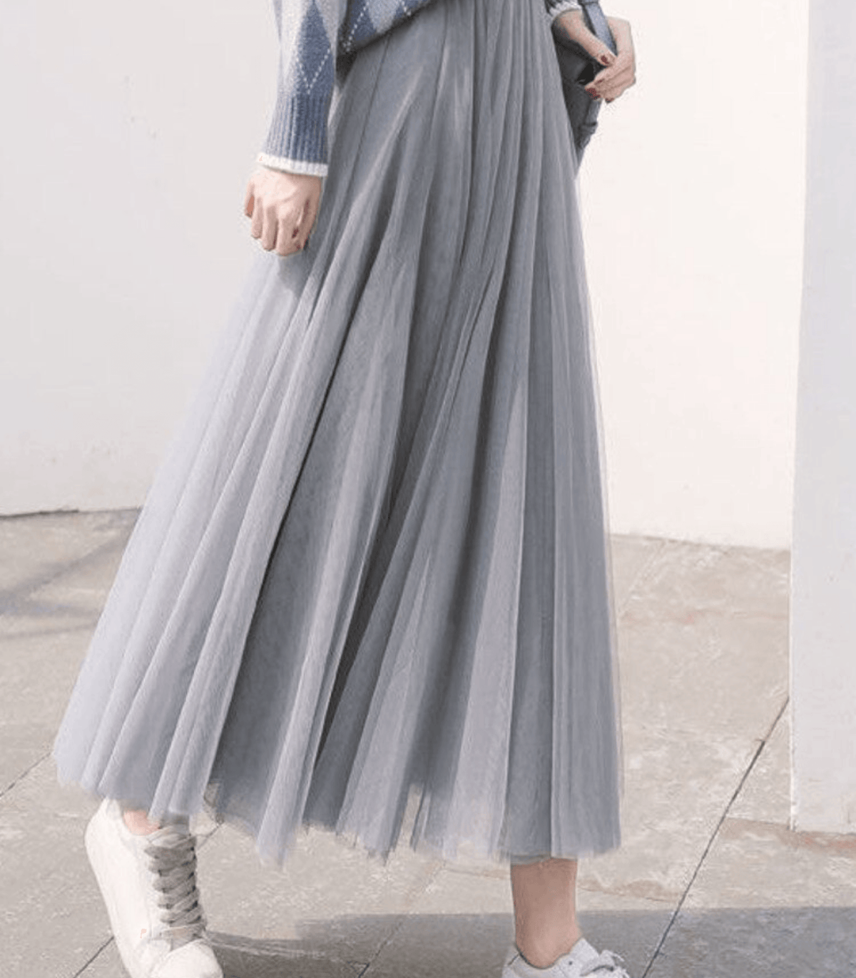 Knöchellanger Damen-Tüllrock – Eleganter, mehrlagiger Netzstoff für jedes Outfit