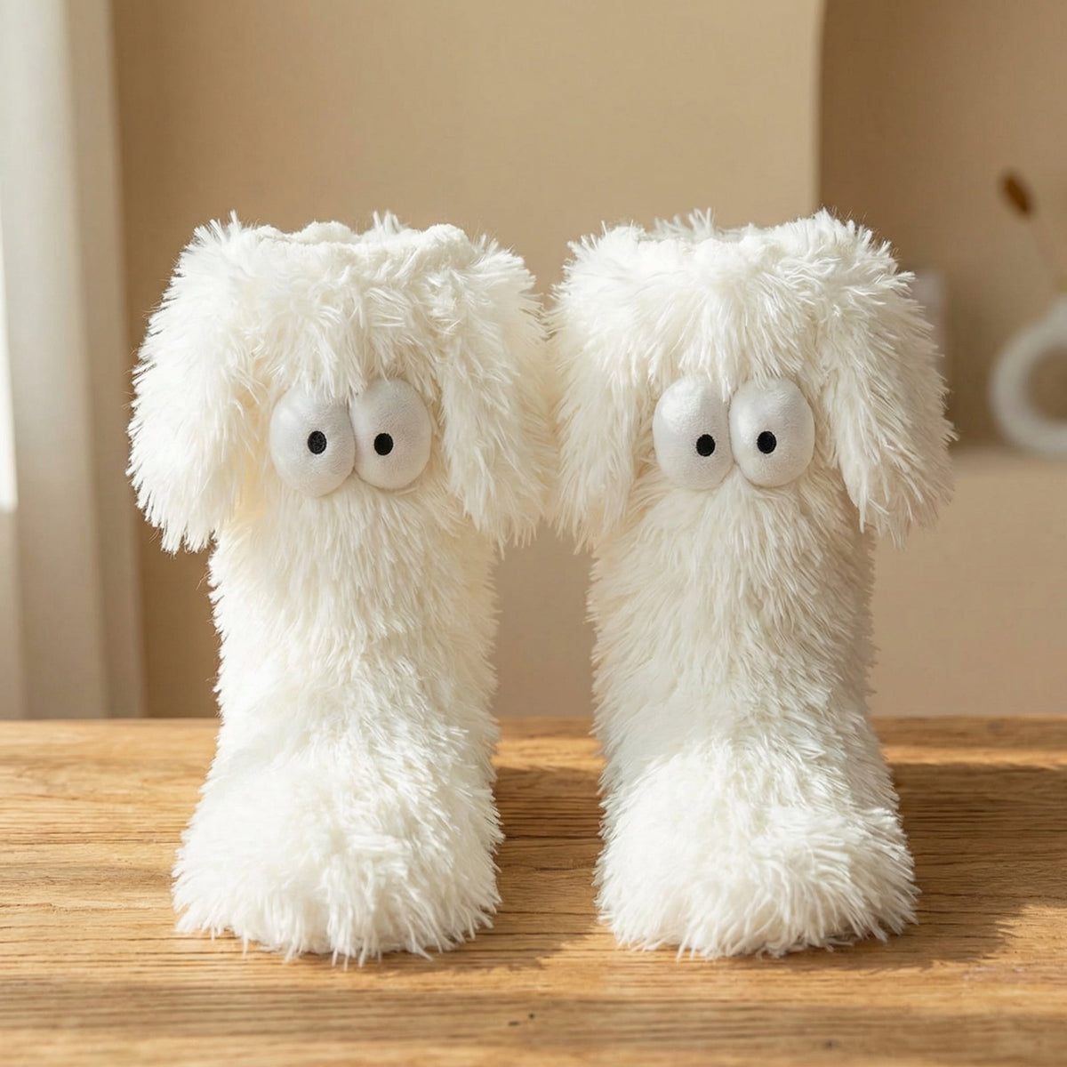 Flauschige Monster-Haussocken