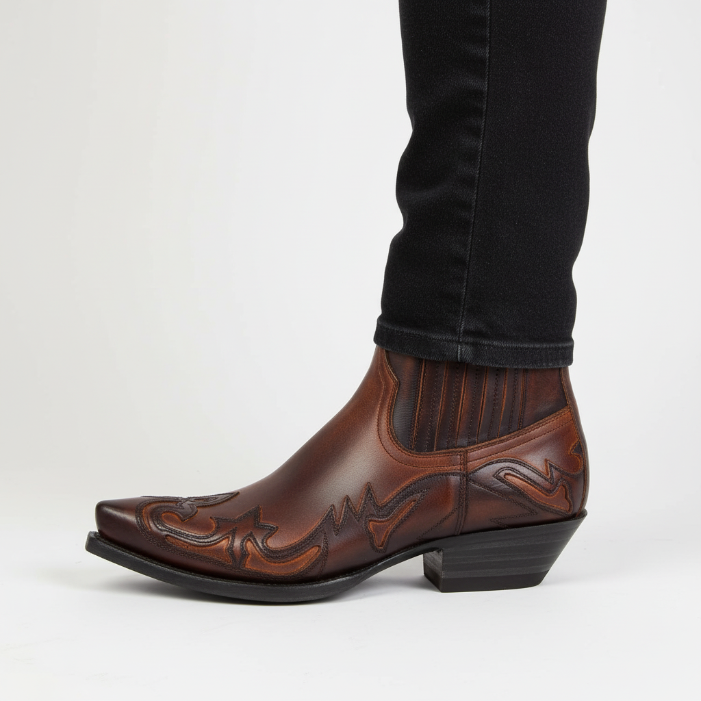 Leder-Cowboystiefel