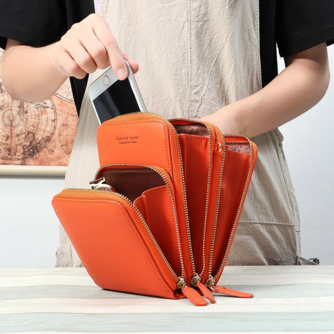 Leder-Handytasche mit dreifacher Sicherheit: elegant und praktisch