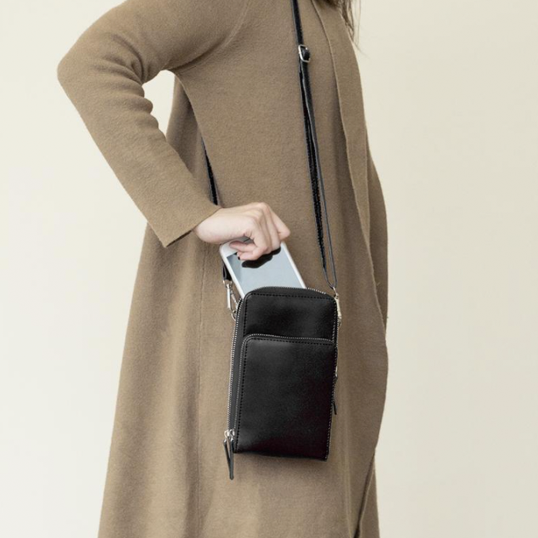 Leder-Handytasche mit dreifacher Sicherheit: elegant und praktisch
