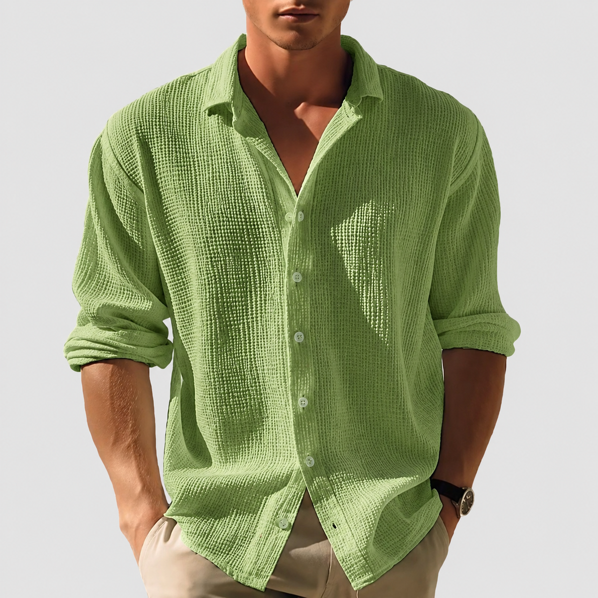 Button-down-Freizeithemd für Herren