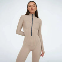 Sport-Jumpsuit mit Reissverschluss