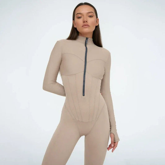 Sport-Jumpsuit mit Reissverschluss