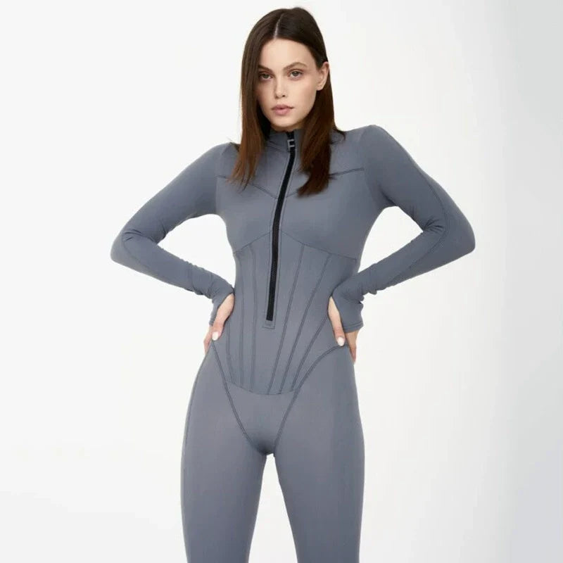 Sport-Jumpsuit mit Reissverschluss