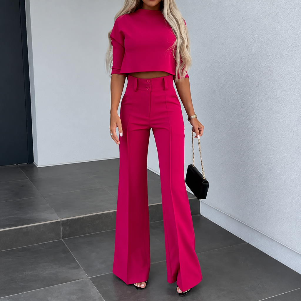 Crop Top und Set mit weiter Hose