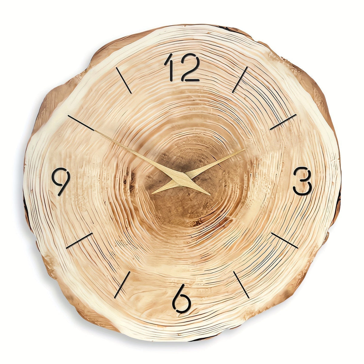 Leise Holz-Wandulhr - Realistische Textur