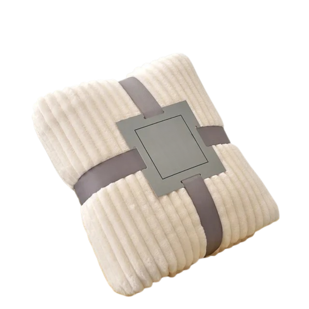 Gestreifte Flanelldecke