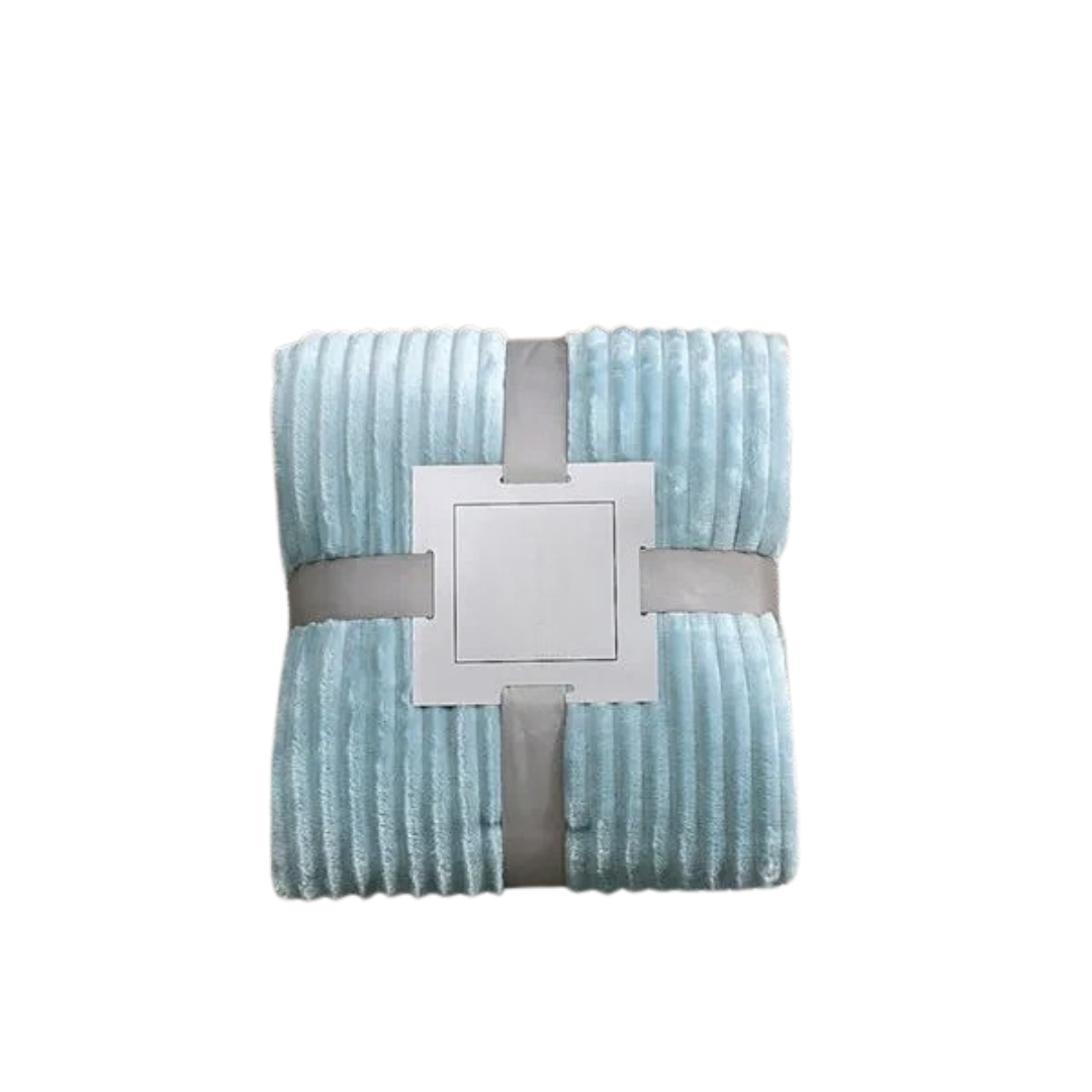 Gestreifte Flanelldecke