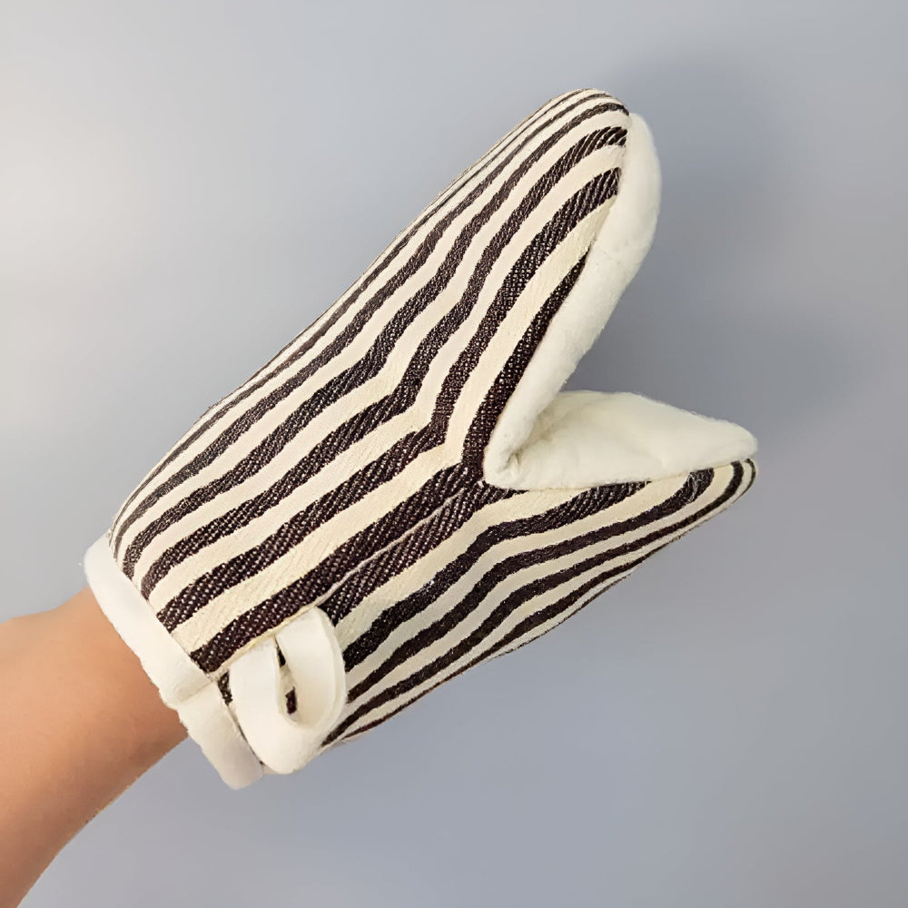 Gestreifter hitzebeständiger Küchen-Ofenhandschuh